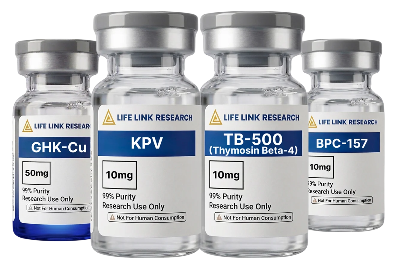 KLOW Kit (TB-500 10mg, BPC-157 10mg, GHK-Cu 50mg, KPV 10mg) 5% Discount