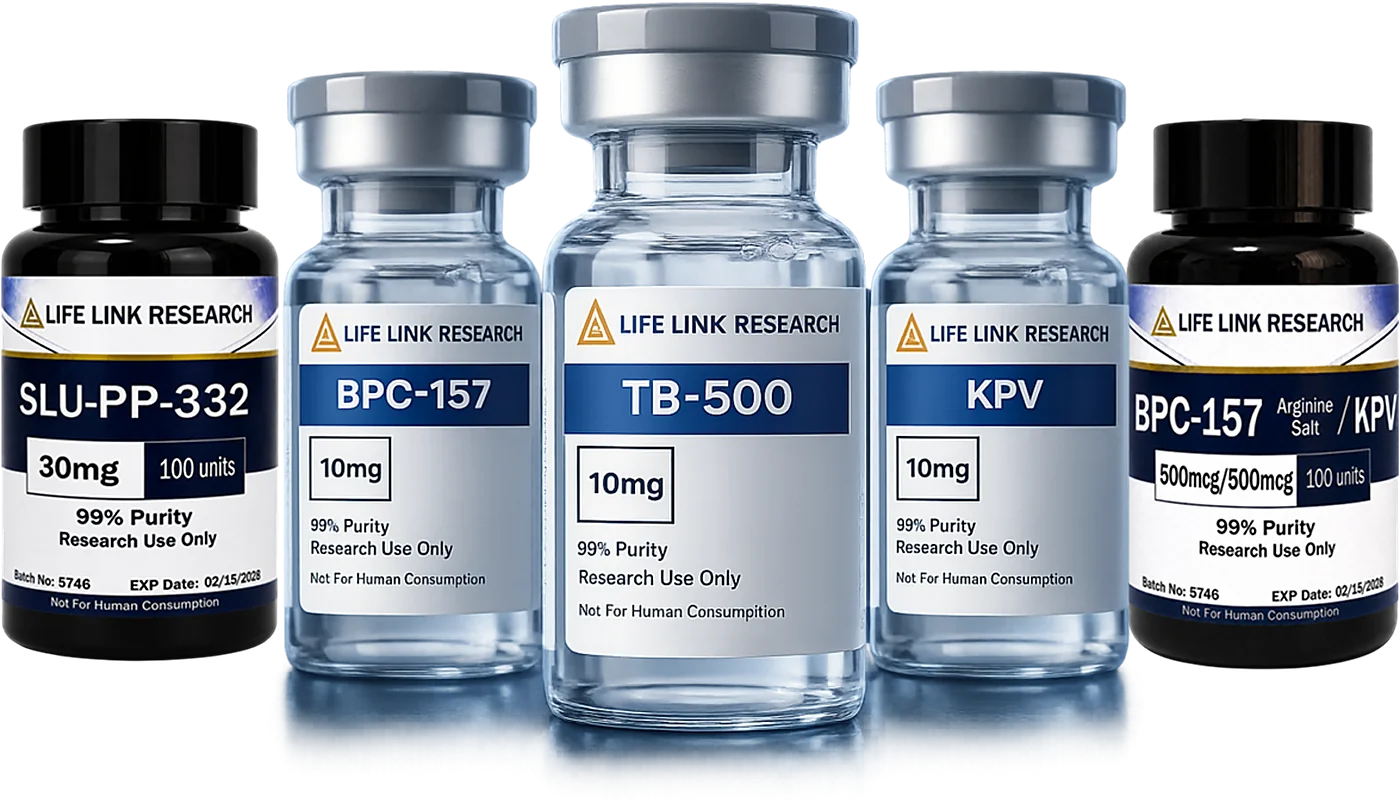Life Link Research peptide vials and capsules